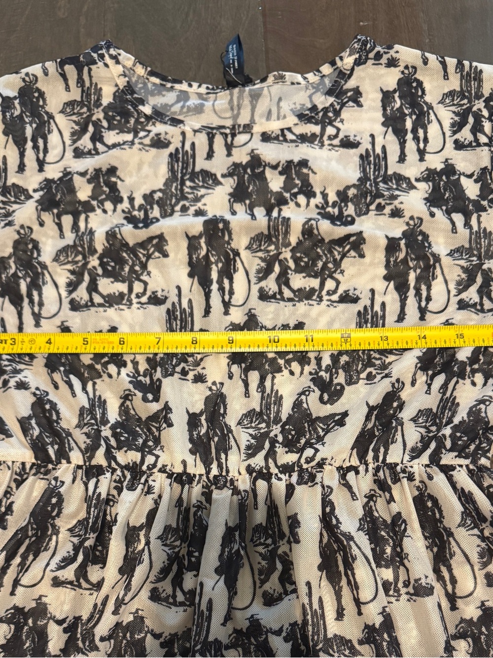 2 Fly Co Cowboy Western Print Mesh Dress NWT - Picture 9 of 11